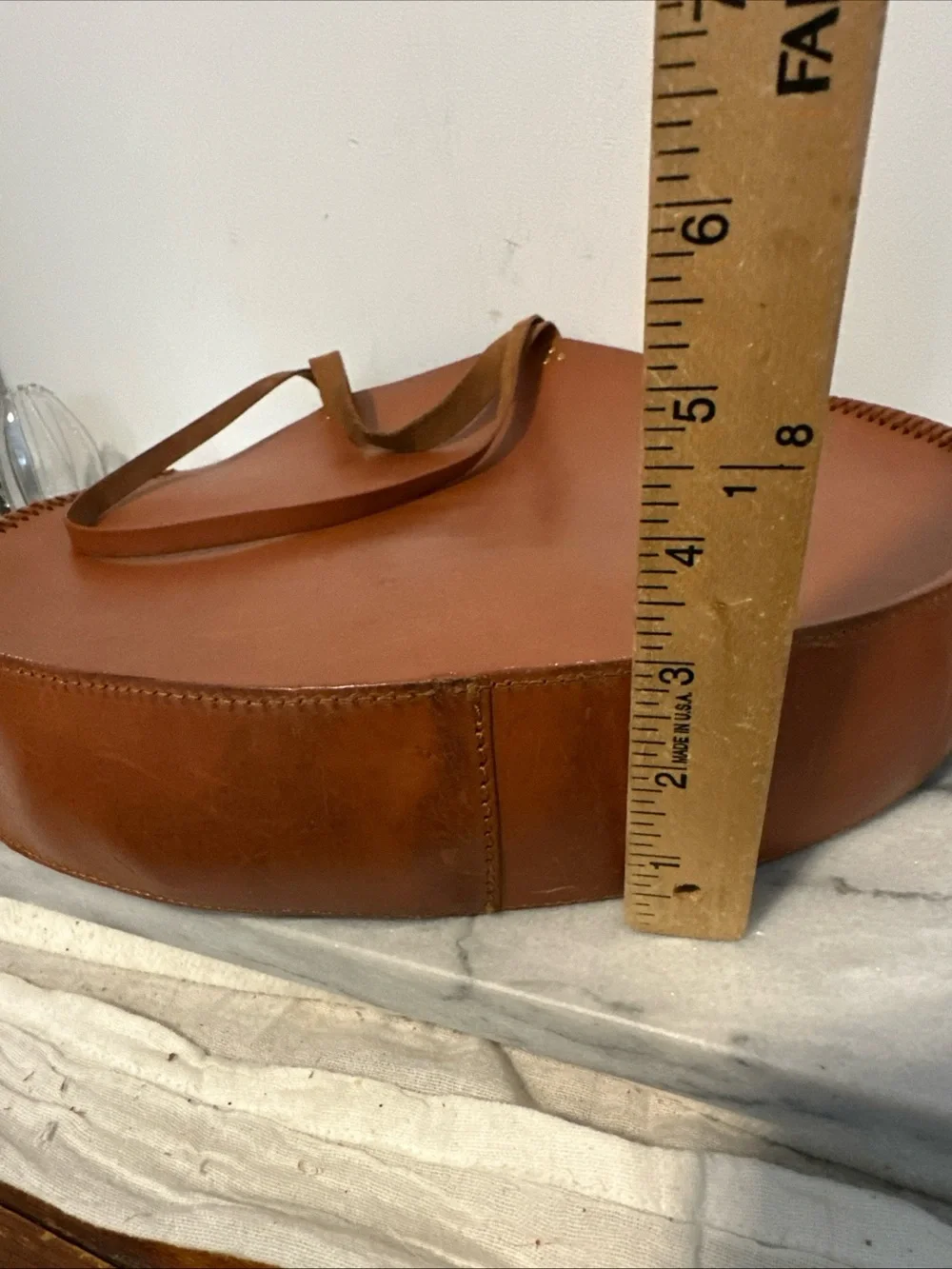 Rare Jerome Dreyfuss Paris Héctor round leather bag double handles large size